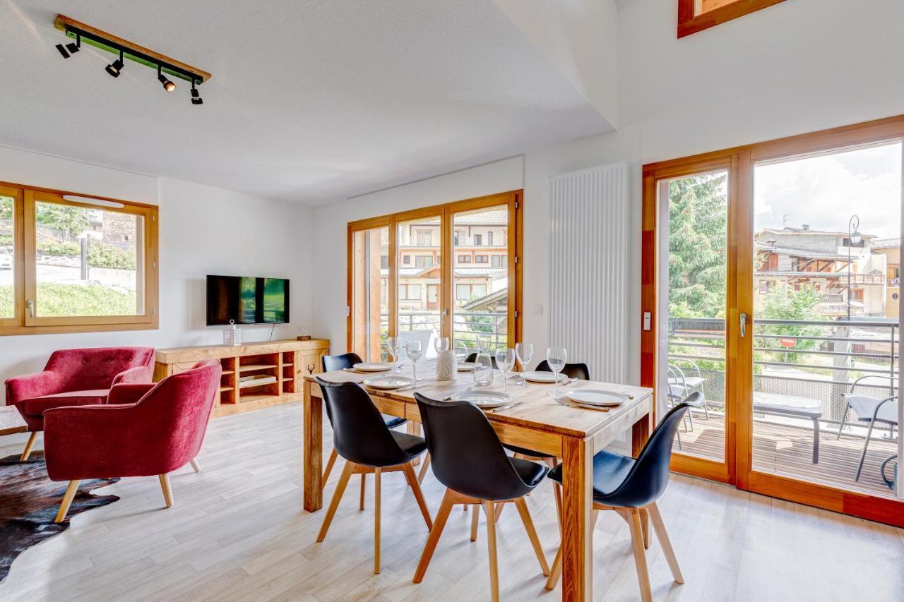 La Poudreuse - Duplex Avec Balcon Vue Montagne - Flumet Kültér fotó