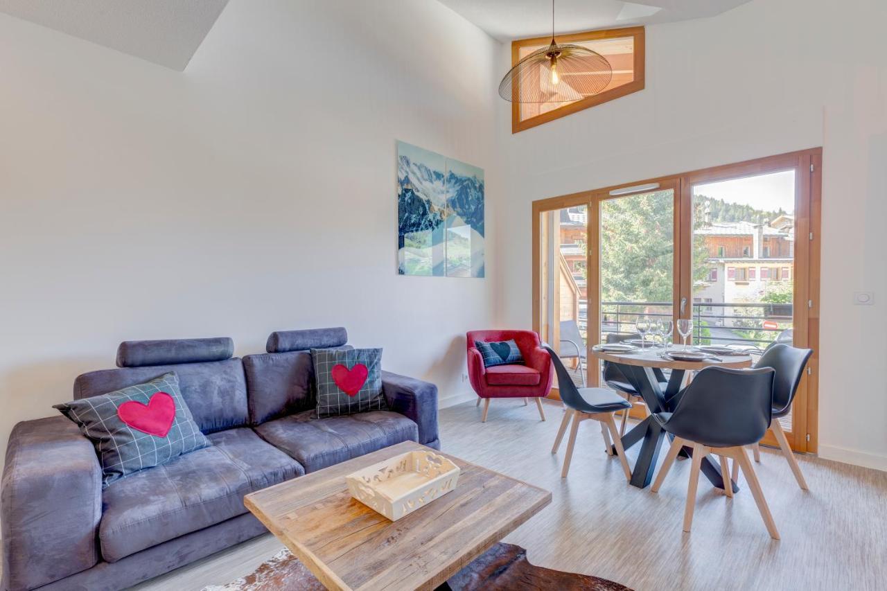 La Poudreuse - Duplex Avec Balcon Vue Montagne - Flumet Kültér fotó