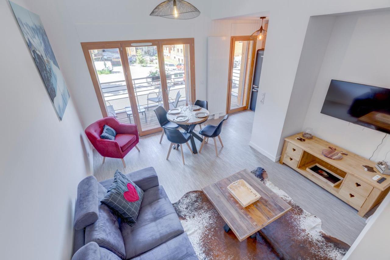 La Poudreuse - Duplex Avec Balcon Vue Montagne - Flumet Kültér fotó